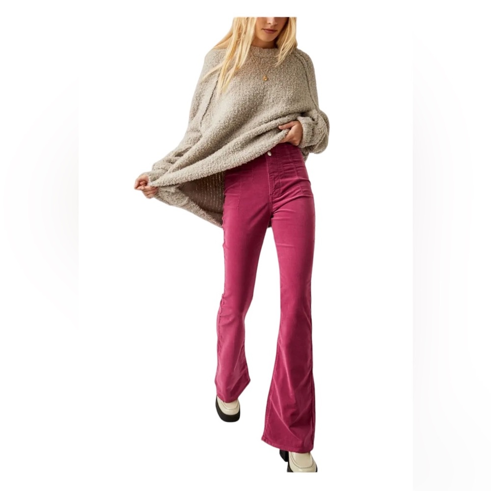Free People X We The Free Jayde Cord Flare High Rise bell pants 28
